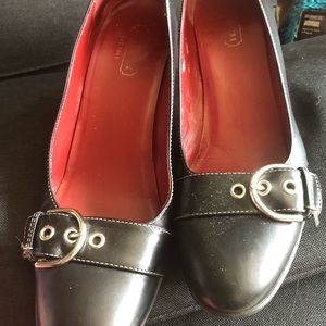 Black coach heeled size 9 shoes